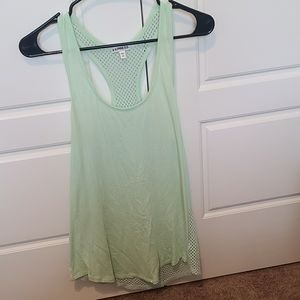 Express Racerback Mesh Back Tank in Mint
